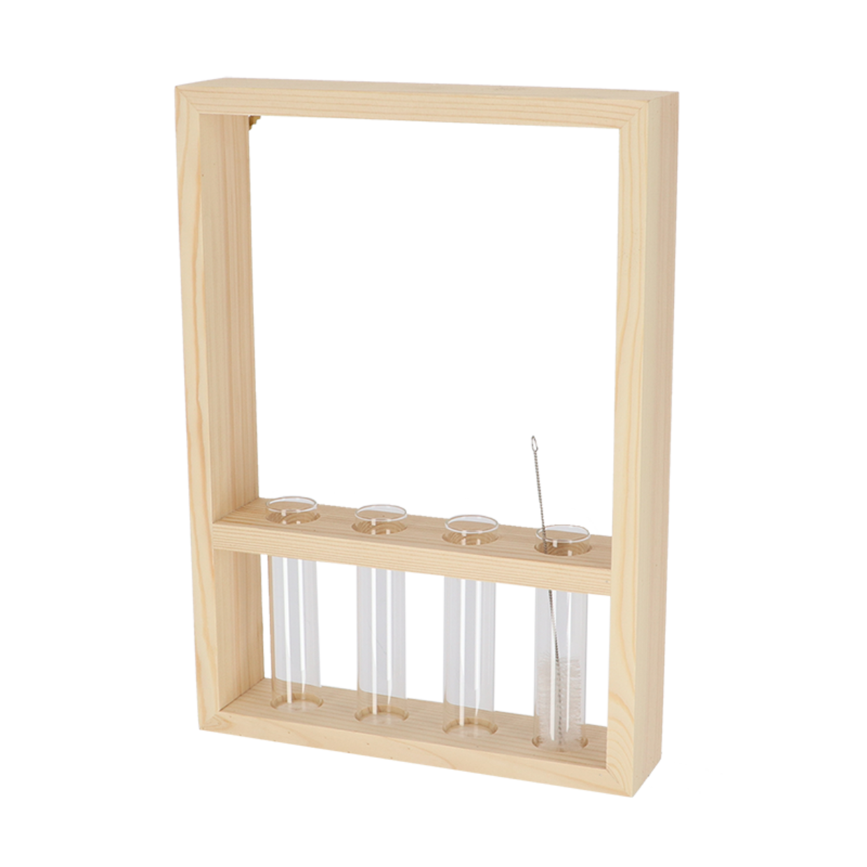 Reagenzglaswand-Anhänger S – 27 cm x 6 cm x 38 cm – Kompakter Wandhalter für Reagenzgläser – Praktische Aufbewahrung für Pflanzen, Dekoration & DIY-Projekte