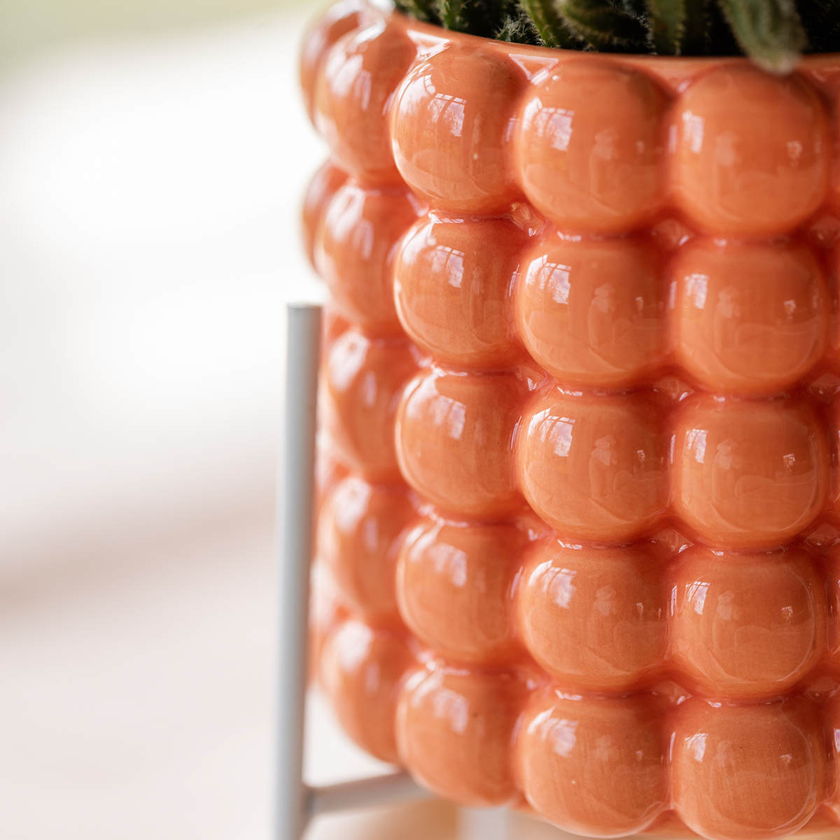 Kolibri Home | Poppy Ziertopf - Orange - Ø9cm
