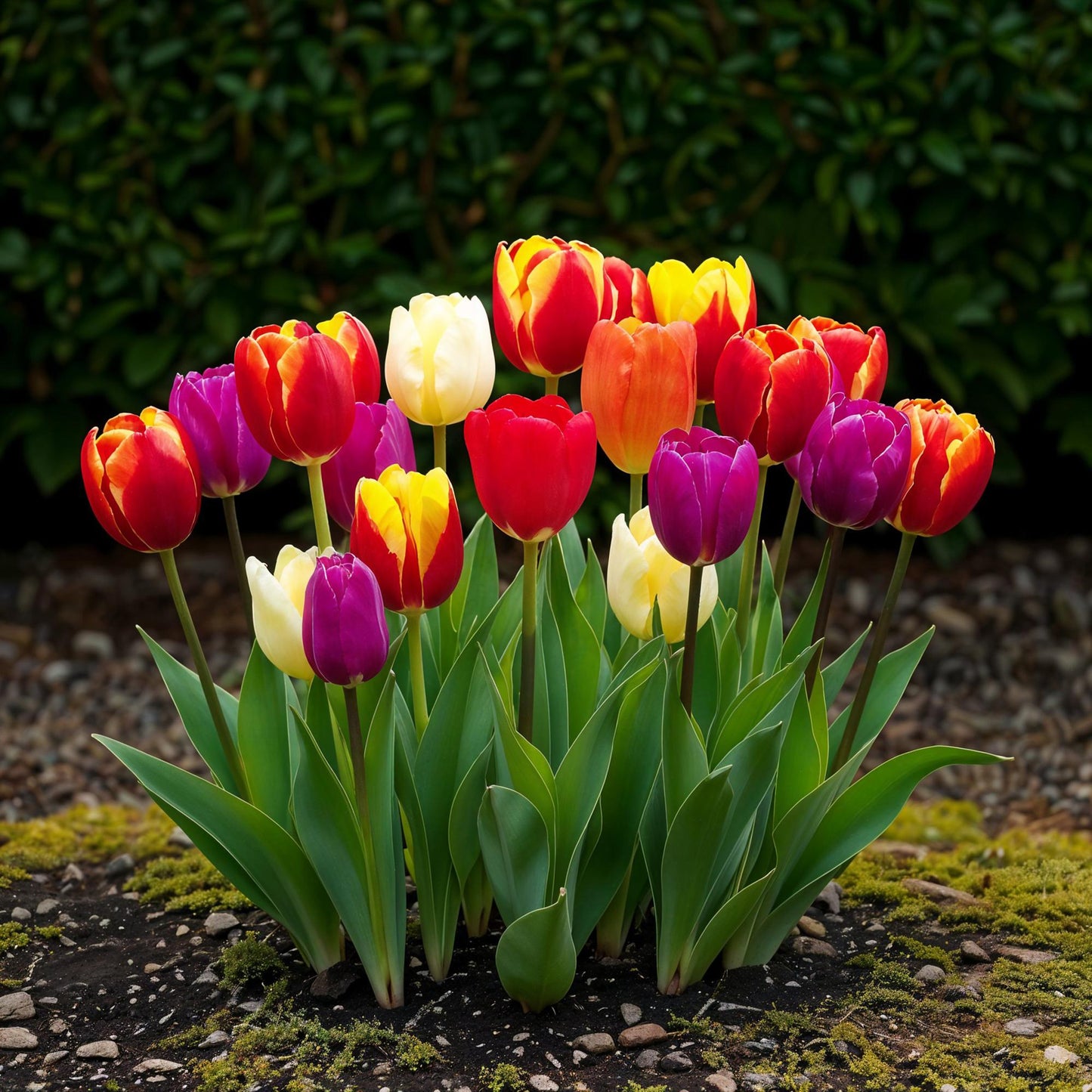 GreenboutiQ - Blumenzwiebeln - Tulp Triumph Mix - Verschiedene Farben - 15 Stück - Zwiebelgröße 11/12 - XXL Pack