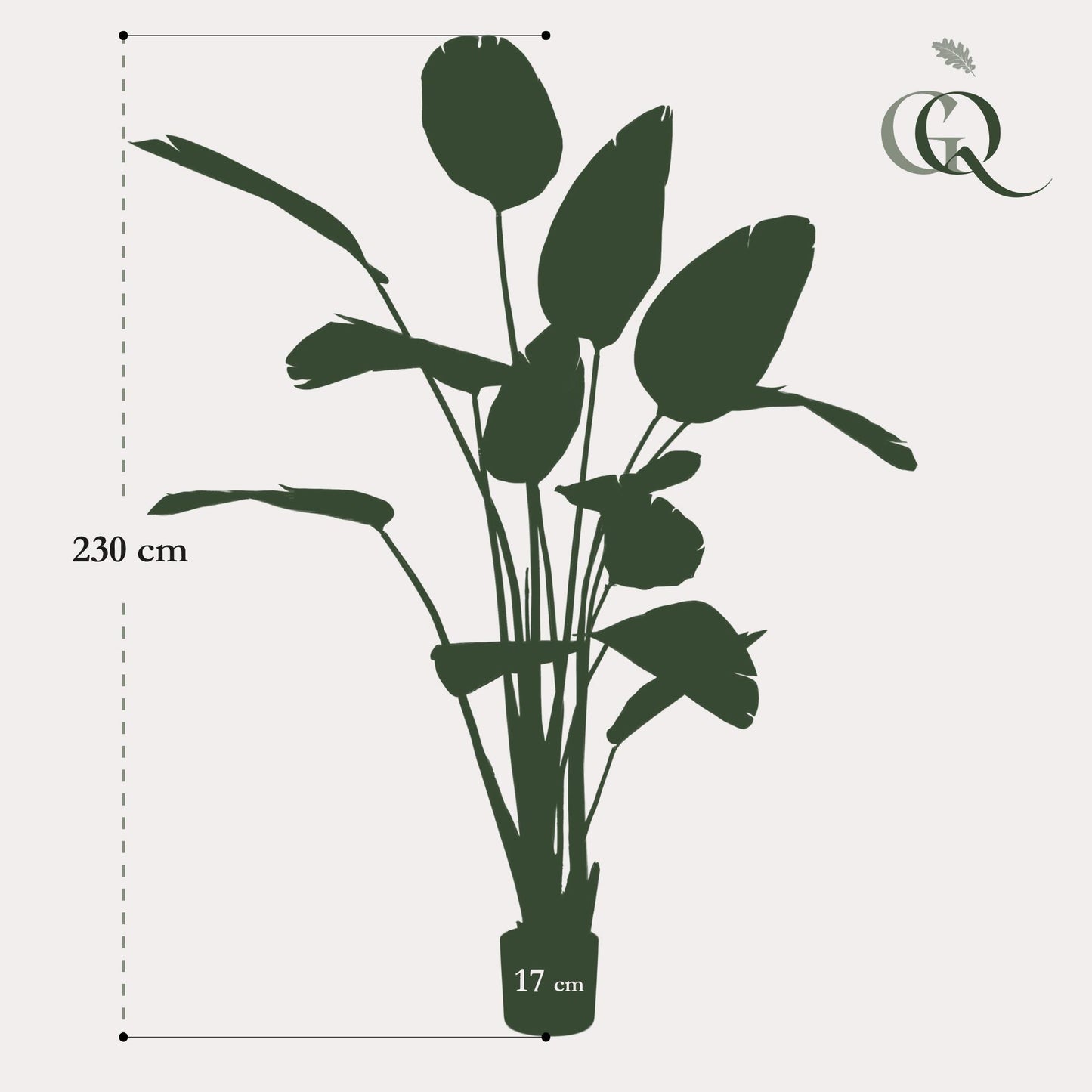 Kunstpflanze - Strelitzia Nicolai - Paradiesvogelblume - Zimmerpflanze - 230cm