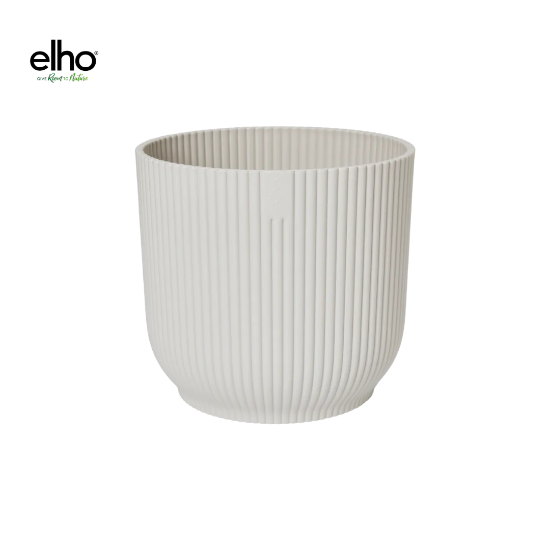 Blumentopf Vibes Fold Round – Weiß – Ø22 cm x H20 cm – Innenbereich – Moderner Pflanztopf