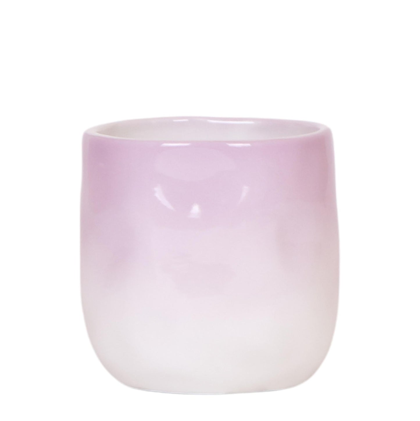 Gradience Übertopf Pink – Ø9cm – Glänzender Blumentopf mit sanftem Farbverlauf – Stilvolle Keramikoptik – Für kleine Zimmerpflanzen & Orchideen