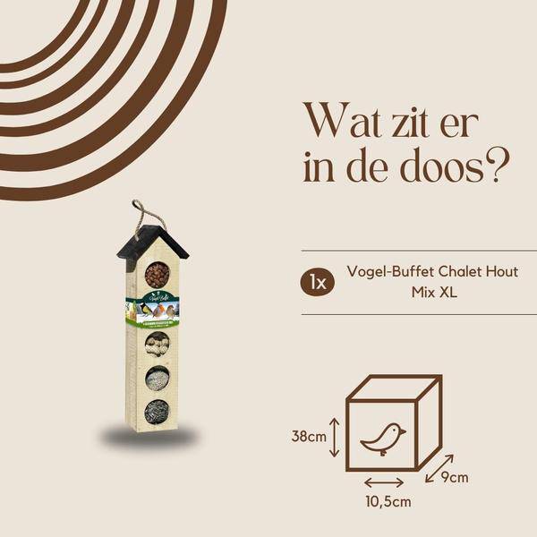Vogel-Buffet - Big Chalet Futterhäuschen + 500 Gramm Futter