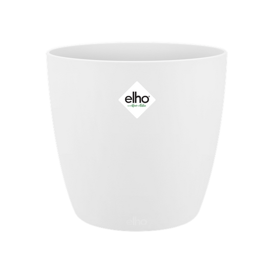 Topf Brüssel Rund Weiß – D20 x H19 – Moderner Pflanztopf aus Kunststoff – Leicht & langlebig – Für Zimmerpflanzen & Outdoor