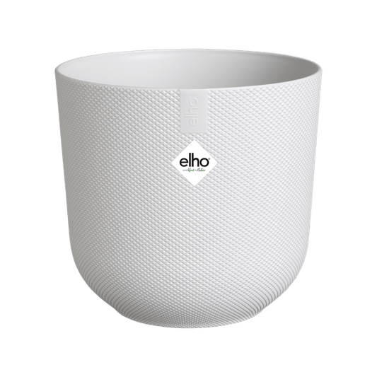 Jazz Pflanztopf Weiß – D23 x H21 – Moderner Blumentopf für Innen & Außen – Eleganter runder Pflanzkübel – Dekorativer Übertopf für Zimmer- & Gartenpflanzen