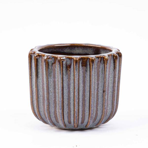 Topfset – Barcelona – 6er-Set – Ø8 cm – Höhe 6,4 cm – Keramik – Warme Erdtöne – Ideal für kleine Zimmerpflanzen & Ableger