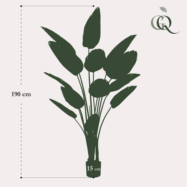 Kunstpflanze - Strelitzia Nicolai - Paradiesvogelblume - 190 cm