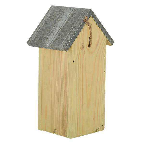 Schmetterlings-Bienenstock – Nistkasten aus Fichtenholz & Zink – Wetterfest – 33 cm hoch – Schutz- und Überwinterungsplatz für Schmetterlinge – Garten- & Balkon-Deko