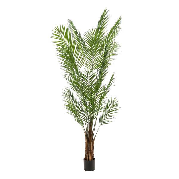 Areca Lutescens Goldpalme – Künstliche Zimmerpflanze – Tropische Palme 240 cm – pflegeleichte Dekoration für Wohnzimmer, Büro & Innenräume