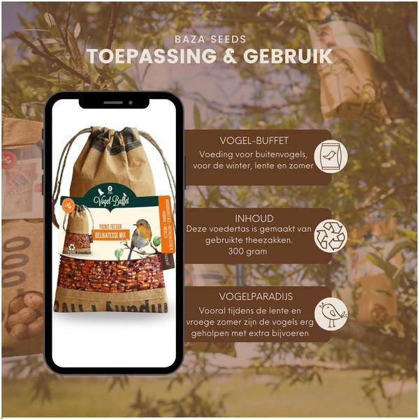 Vogel-Buffet - Picknick für Vögel im Freien - 300 Gramm - für Rotbrustmeise & Fink