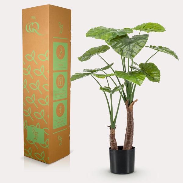 Alocasia – Künstliche Zimmerpflanze – Pfeilblätter – ↕110 cm – Tropische Deko für Wohnzimmer, Flur & Wintergarten