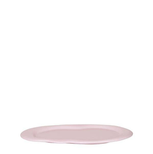 Wolkenteller Ovales Tablett Pink – 30x13cm – Dekotablett aus Metall – Modernes Pflanzentablett für Orchideen, Pflanzen & Wohnaccessoires – Stilvolle Deko für Wohnzimmer & Küche