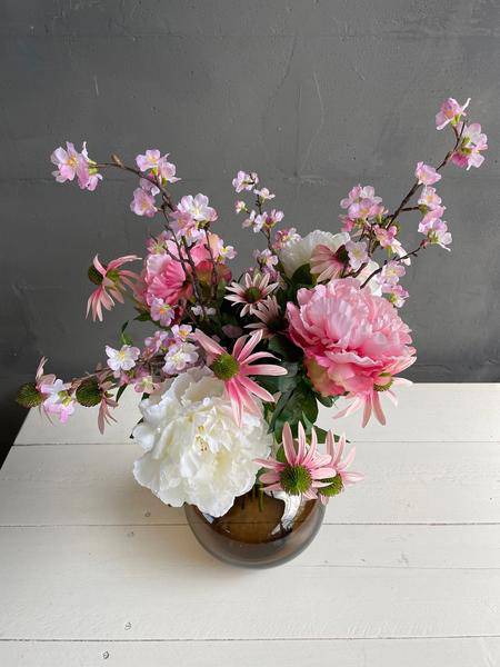 Künstliche Blumen - Blumenstrauß - Rosa Sommer - ↕80cm