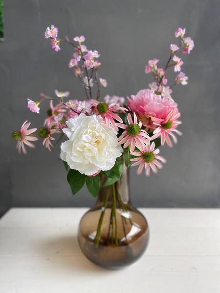 Künstliche Blumen - Blumenstrauß - Rosa Sommer - ↕80cm