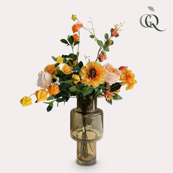 Künstliche Blumen - Blumenstrauß - Pretty Orange - ↕80cm