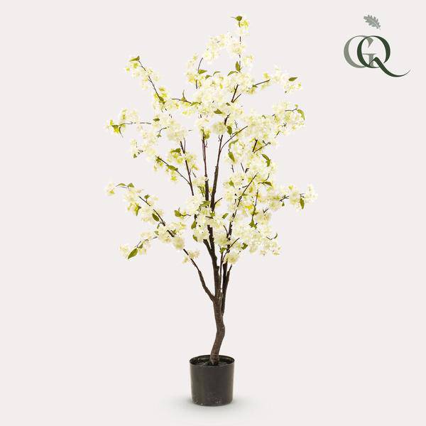 Kunstpflanze - Prunus - Kirschblüte - Weiß - ↨135cm
