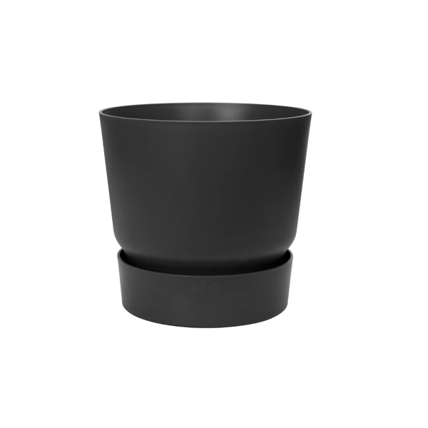 Greenville Pflanztopf Schwarz – D24 x H23 – Moderner Blumentopf für Innen & Außen – Stilvolles Pflanzgefäß – Dekorativer Übertopf für Zimmer- & Gartenpflanzen