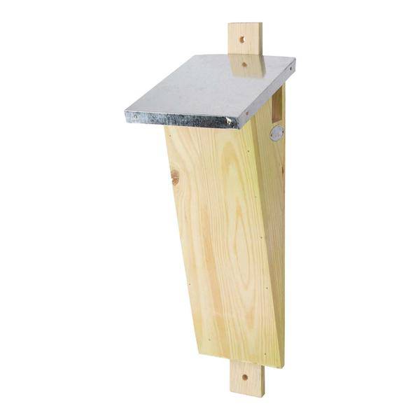 Vogelhaus – Nistkasten für Baumläufer & Kleiber – mit Zinkdach – aus Kiefernholz – Wetterfest – L19,4×T17,1×H50,5 cm – Klappdach zur Reinigung
