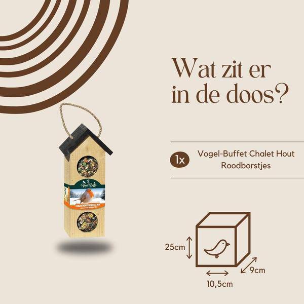 Vogelbuffet - Chalet Futterhaus Vogelhaus - 500 Gramm - für Rotkehlchen