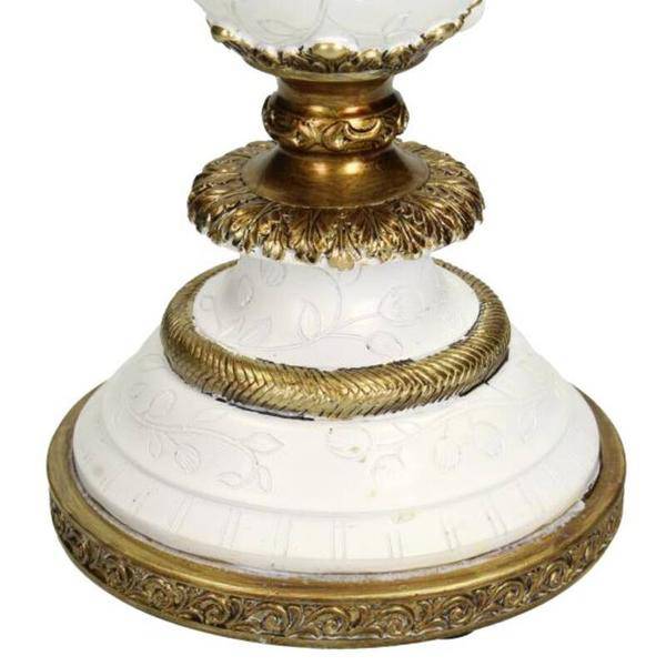 Kerzenständer – Weißer Vogel – ↑40 cm – Dekorativer Kerzenhalter aus Polyresin – Stilvolle Vogelfigur – Wohnaccessoire für Wohnzimmer & Tischdeko