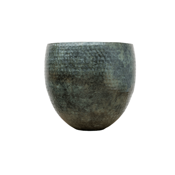 Pflanztopf Fabien – Mystic Green – Moderner Blumentopf in Betonoptik – Mit Wasserablauf – Für Innen & überdachte Außenbereiche – Eleganter Dekotopf für Zimmer- & Kübelpflanzen