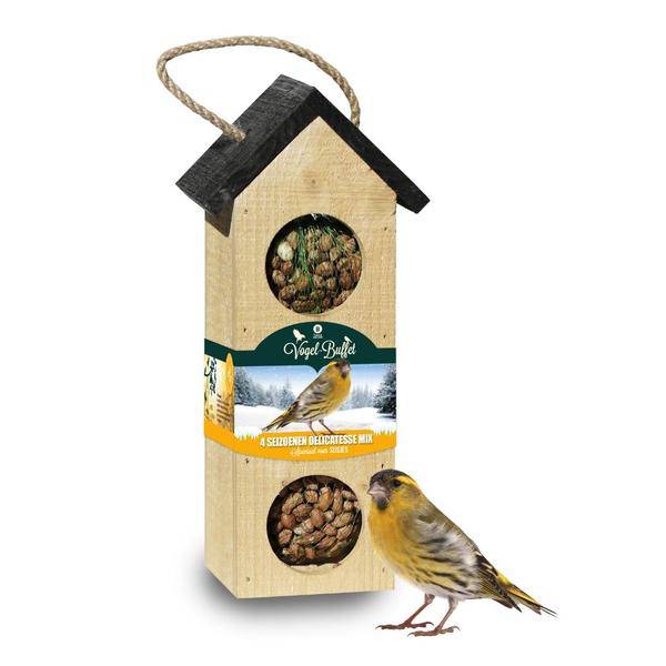 Vogel-Buffet - Chalet Futterhaus Vogelhaus - 500 Gramm - Baumstämme