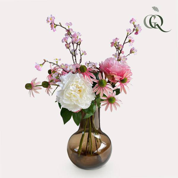 Künstliche Blumen - Blumenstrauß - Rosa Sommer - ↕80cm