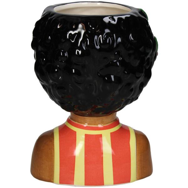 Vase Lady Sunny + 10 Kunsttulpen Weiß/Grün – Steingutvase 21,5 cm – Dekorative Tulpen 42 cm – Elegante & fröhliche Wohnraumdekoration