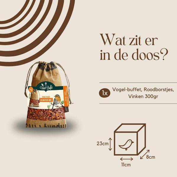 Vogel-Buffet - Picknick für Vögel im Freien - 300 Gramm - für Rotbrustmeise & Fink