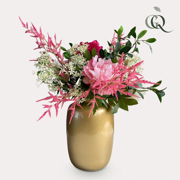 Künstliche Blumen - Blumenstrauß - Glänzend Rosa - ↕80cm