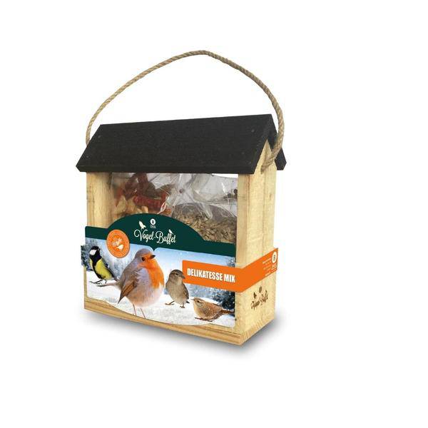 Vogel-Buffet - Vogelparty-Futterautomat inklusive 2 Futtermischungen