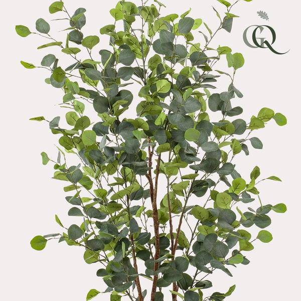 Kunstpflanze Eukalyptusbaum – Blue Gum Tree – ca. 140cm hoch – Täuschend echt & pflegefrei – Für Wohnzimmer, Büro & dunkle Räume – Immergrün & stilvoll