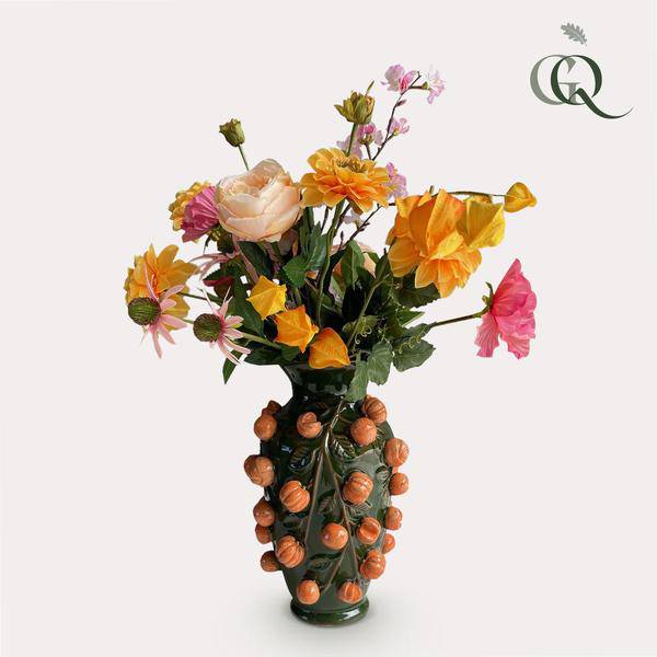 Künstliche Blumen - Blumenstrauß - Orange Sommer - ↕80cm