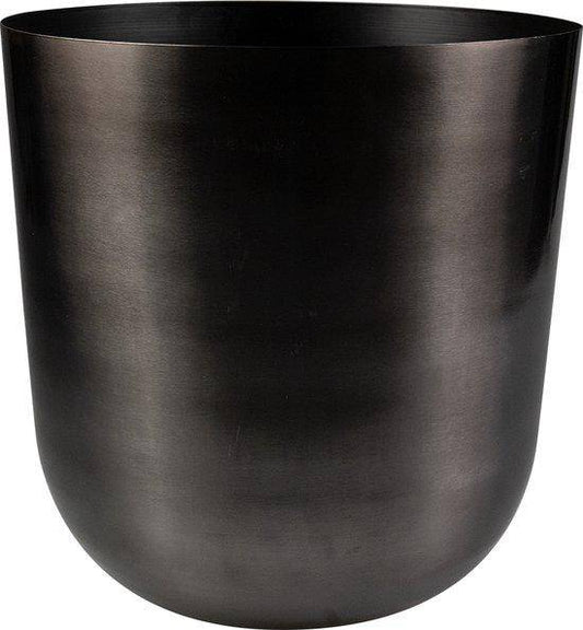 Topf Mayk Blei – Pflanzgefäß Ø20cm – Moderner Blumentopf mit metallischer Oberfläche – Dekorativer Indoor Pflanzentopf