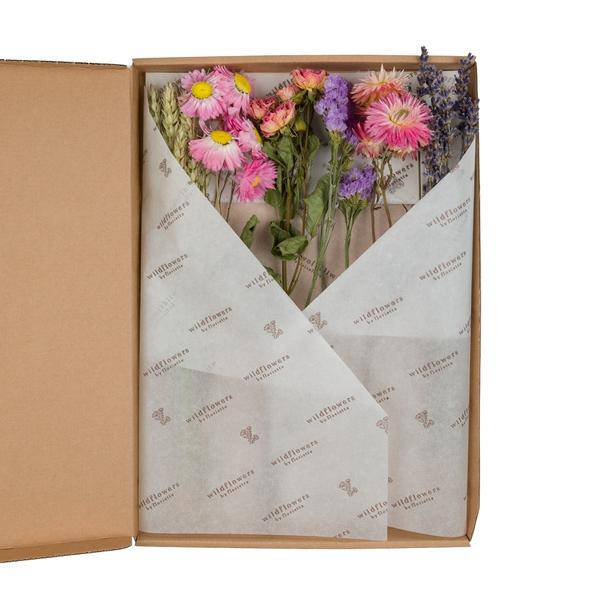 Getrocknete Blumen – Blumen im Briefkasten – Rosa – 5 Sträuße – ↕30cm – Langlebig & pflegeleicht – Geschenkidee & Dekoration