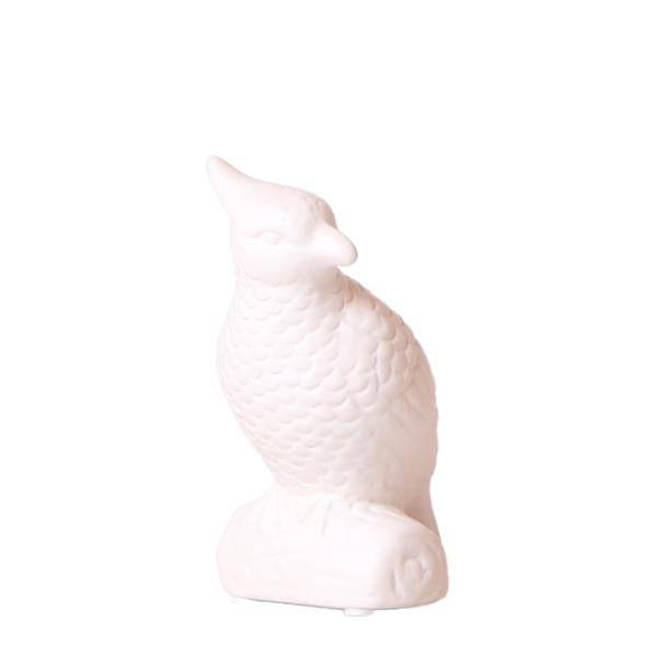Deko-Skulptur Kakadu – Weiß – H12cm – Ornament aus Polystone – Vogel auf Stab – Dekofigur für Zimmerpflanzen & Blumentöpfe