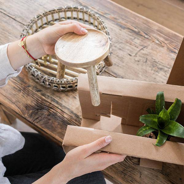 Pflanzenständer Holz Ø12cm – Moderner Pflanzenhalter – Erhöhung für Zimmerpflanzen – 10,5cm hoch – Natürliche Deko für mehr Atmosphäre