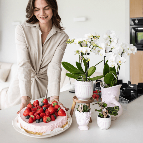 Topf Granada – Rosa – Ø9cm – Dekorativer Keramiktopf – Mediterranes Design – Glasiert & langlebig – Für Zimmerpflanzen & Deko