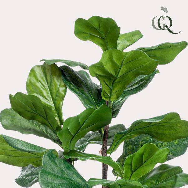 Kunstpflanze - Ficus Lyrata - Tabakpflanze - 90 cm
