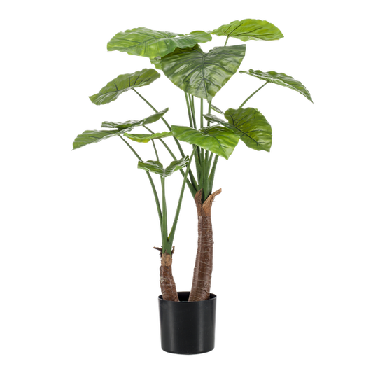 Alocasia – Künstliche Zimmerpflanze – Pfeilblätter – ↕110 cm – Tropische Deko für Wohnzimmer, Flur & Wintergarten