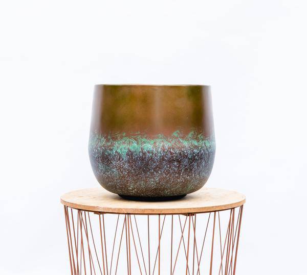 Topf Elisa Bronze – Blumentopf – Ø44cm x H39cm – Dekorativer Pflanzentopf für Innen- und Außenbereich