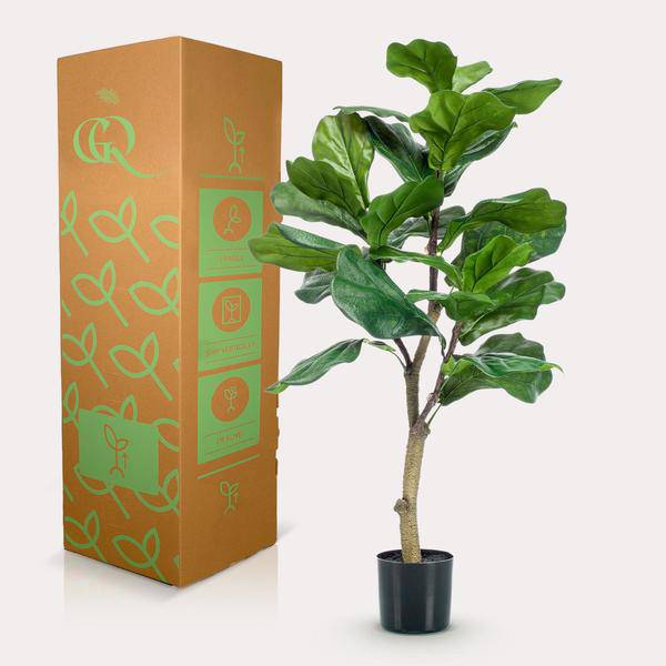 Kunstpflanze - Ficus Lyrata - Tabakpflanze - 90 cm