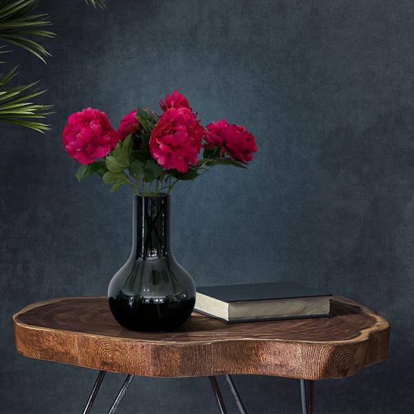 Künstliche Blumenstrauß Pfingstrosen Dunkelrosa – 5 Stück je 65cm – Realistische Kunstblumen – Eleganter Deko Blumenstrauß – Langlebige & pflegeleichte Dekoration für Zuhause, Büro & Events