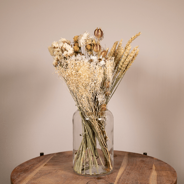Trockenblumen Feldblumenstrauß Natürlich – Blumenstrauß – Ø15cm ↕35cm – Natürliche Farben – Getrocknete Blumen – Nachhaltige Deko – Pflegefrei