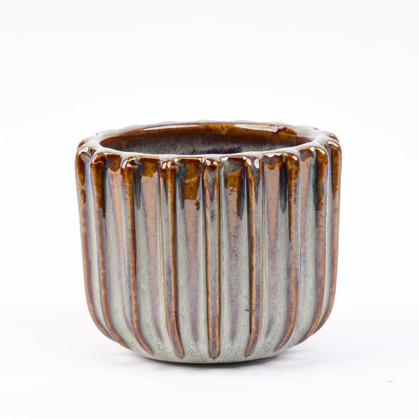 Topfset – Barcelona – 6er-Set – Ø8 cm – Höhe 6,4 cm – Keramik – Warme Erdtöne – Ideal für kleine Zimmerpflanzen & Ableger