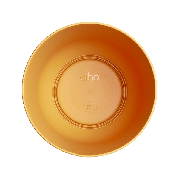 Jazz Pflanztopf Bernsteingelb – D23 x H21 – Moderner Blumentopf für Innen & Außen – Eleganter runder Pflanzkübel – Dekorativer Übertopf für Zimmer- & Gartenpflanzen