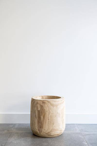 Blumentopf - Holz Hellbraun - Pia Blumentopf - L - H31 B29