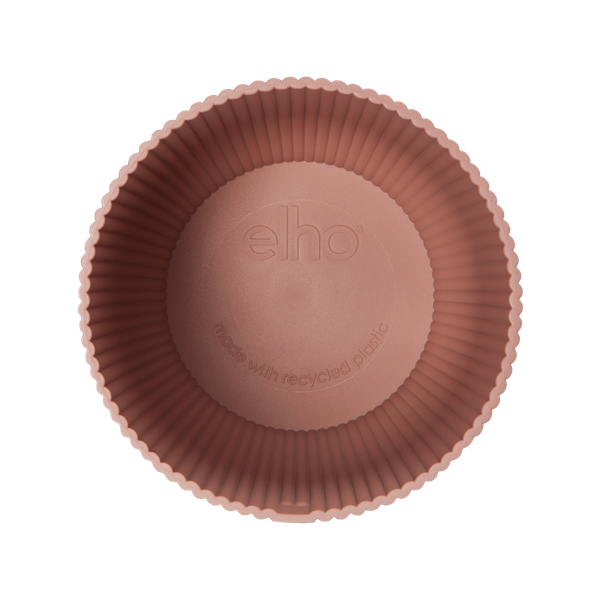 Pflanztopf Vibes Fold – Rosa – D25cm x H23cm – Moderner Blumentopf mit Rillenstruktur – Mit Wasserablauf – Dekorativer Übertopf für große Zimmerpflanzen – Für Wohnzimmer & Büro