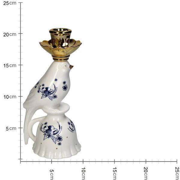 Kerzenständer - Vogel Porzellan - Delfter Blau - ↑21cm