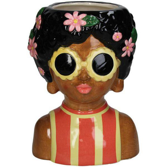 Vase - Jenny – Damenfigur aus Dolomit – 22 cm hoch – Skulpturale Dekovase – Künstlerisches Wohnaccessoire – Für Trockenblumen & als Dekoobjekt